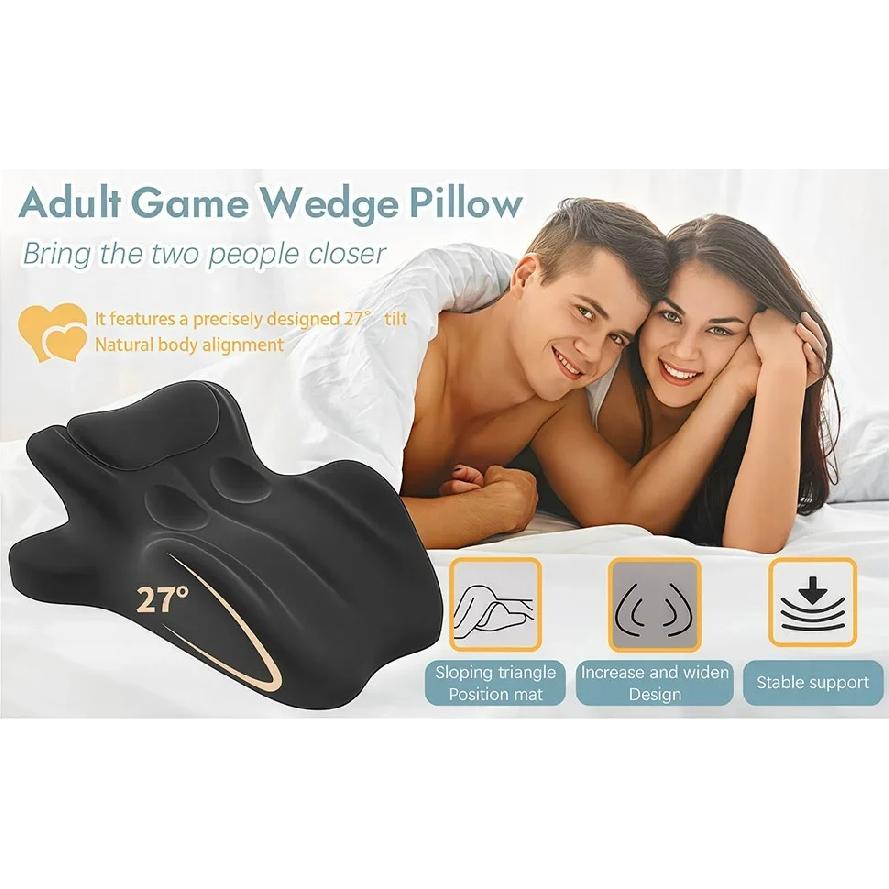 Intimacy Pillow, 27° Angle Perfect Position Sweet Spot Pillow, Ergonomic Butt Cushion for Couple, Multi Position Comfort Pillows