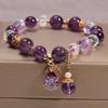 Amethyst Flower Pendant Bracelet - Mori Style Qixi Gift