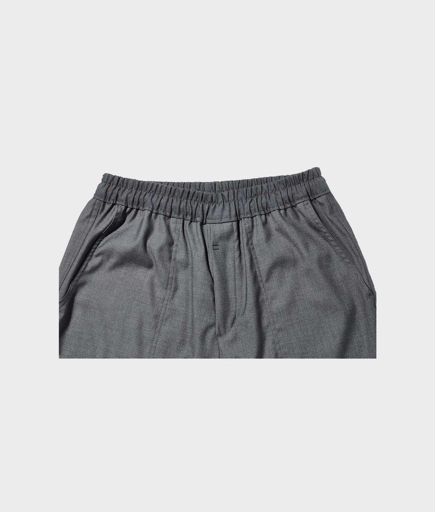 FFEFF STUDIO Pocket Stitch Wide Elastic Waist Pants (Charcoal Gray)