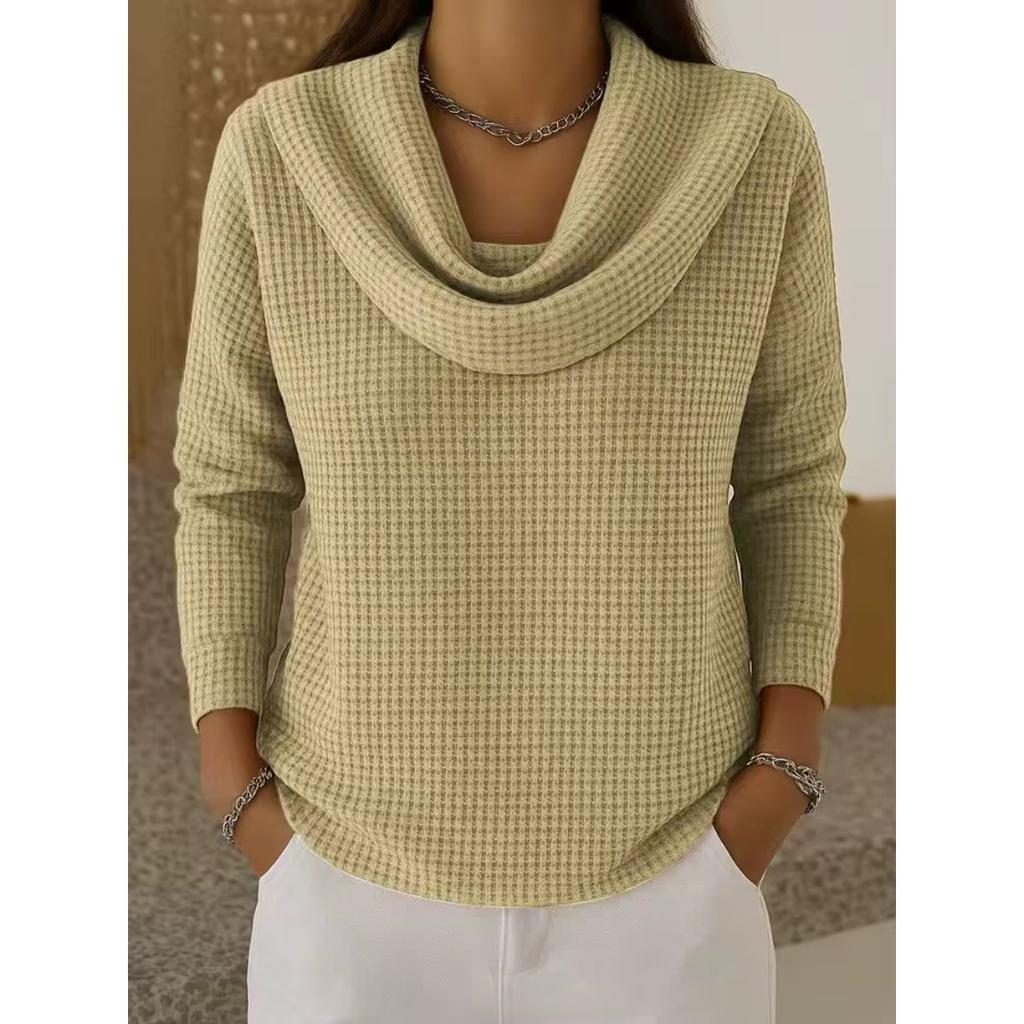 Solid Color Casual Loose T-shirts For Woman Vintage Women's Oversized T-shirt Long Sleeve Tees Fashion Female Tops