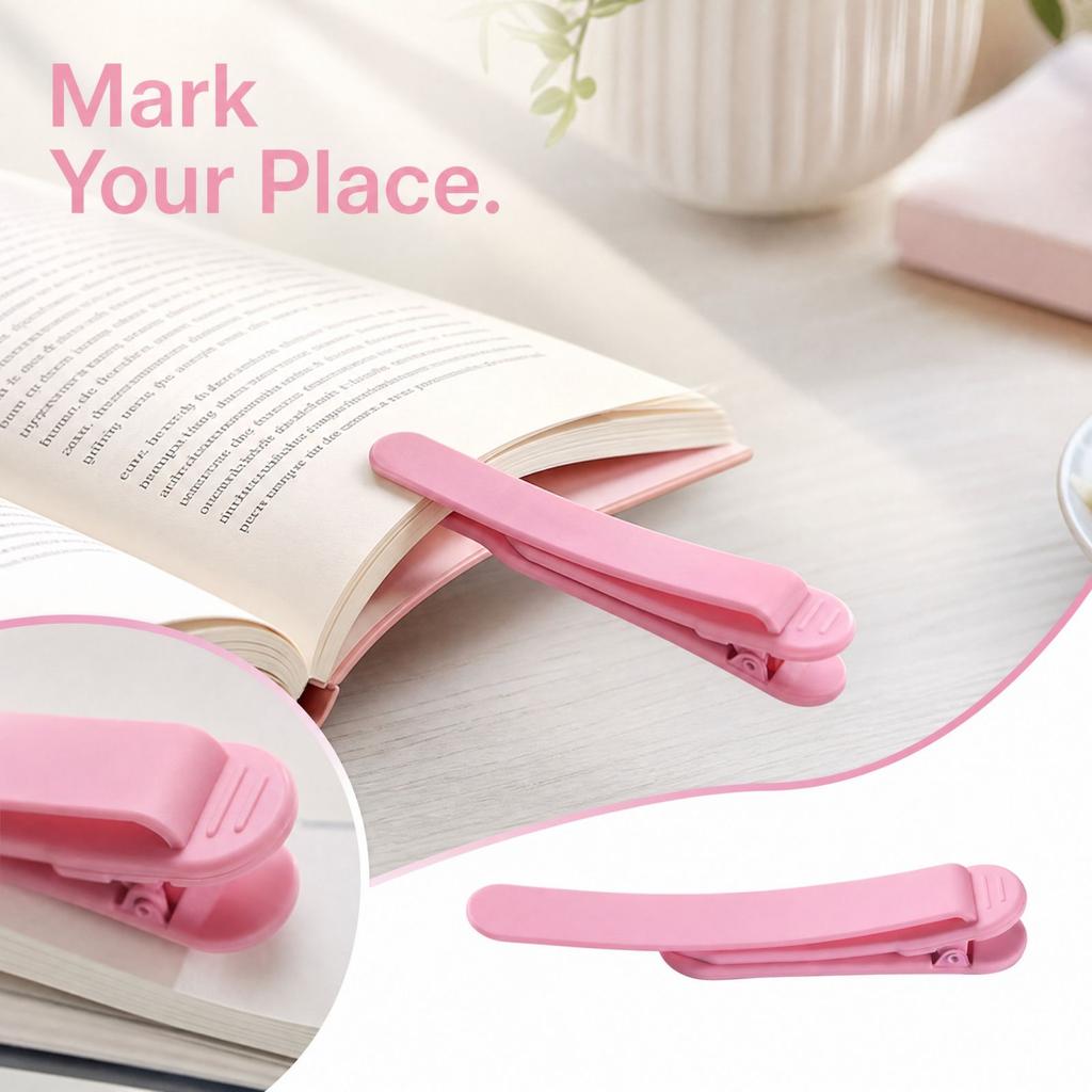 Silicone Bookmark Clip with Page, Blank Page for Books, Reading Tool for Men and Women
