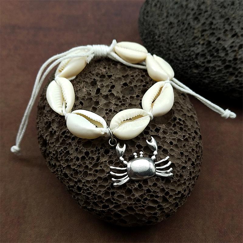 Sea Turtle Fish Crab Bracelet Necklace For Women Girls Hot Summer Manta Ray Bohemian Handmade String Rope Chains Female Jewelry