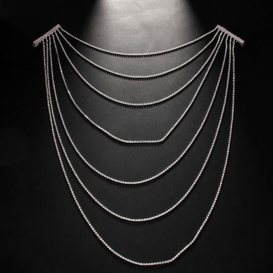 Women Hair Clip Multi Layer Tassel Design Back Head Hair Pin Lightweight