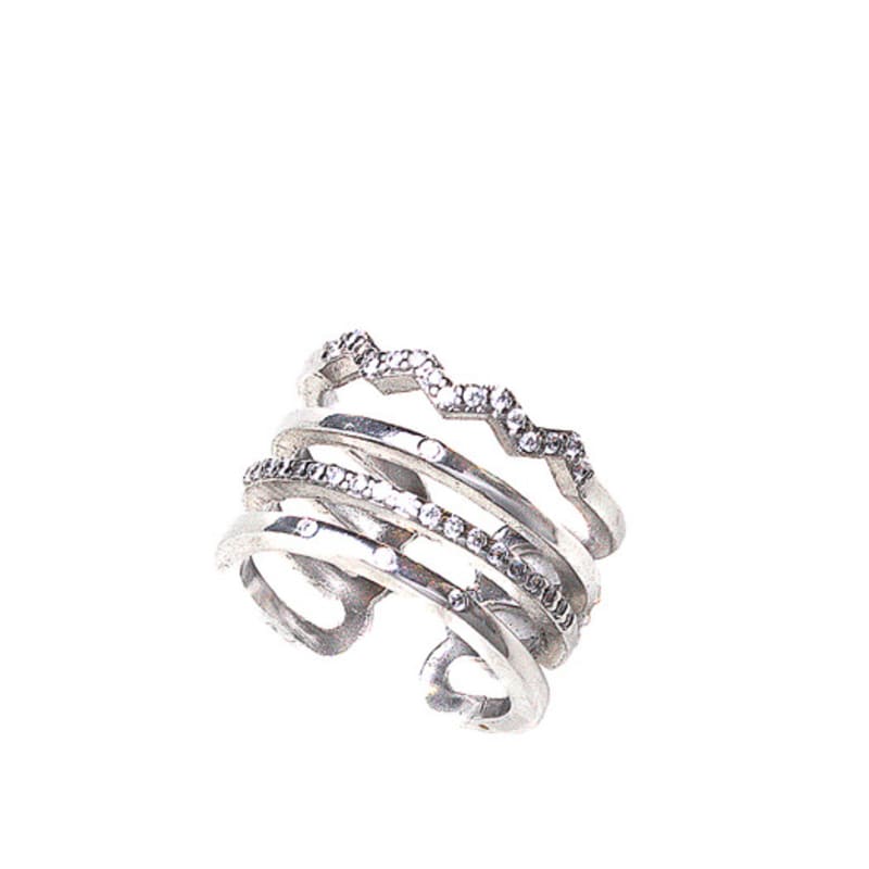 Glammuse Wave Layered Ring