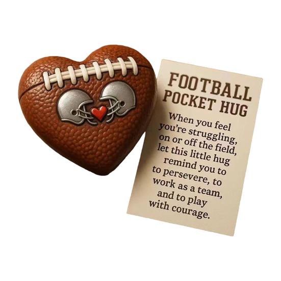 Láska Srdce Fotbal Kapesní Objetí s Pozitivní Kartou Emoční Podpora Srdce ve Tvaru Baseballu Kapesní Žeton Hráči Fanoušci Sběratelský Povzbuzující Dárek