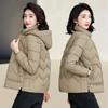 Down cotton-padded jacket short female mother hooded winter jacket thickened warm cotton-padded jacket new fashion cotton-padded jacket tide