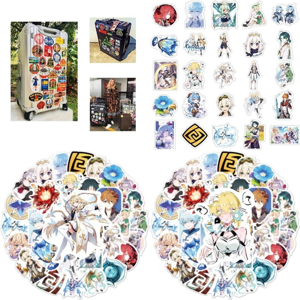 50pcs Genshin Impact Reusable Waterproof Stickers Perfect For Luggage Cases
