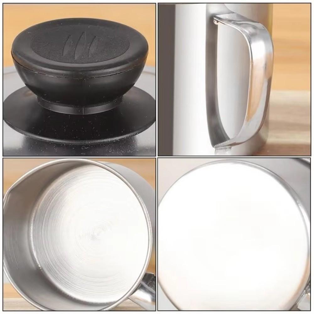 Garnek na olej ze stali nierdzewnej Duży pojemnik na olej Nowy sitko do oleju kuchennego Kuchnia