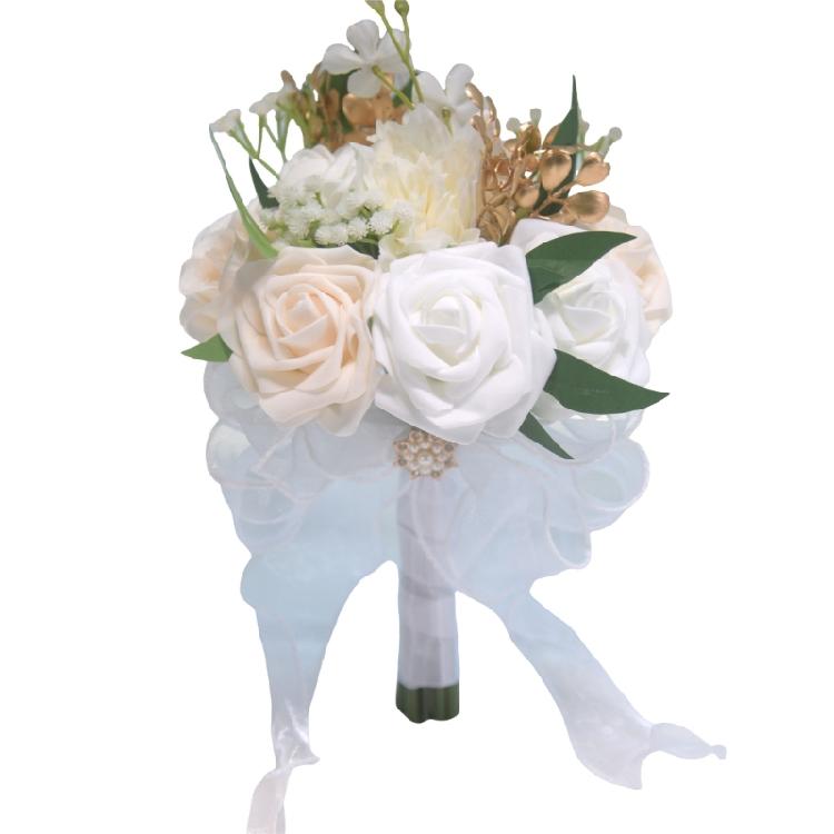 Decoration Wedding Bouquet Artificial Flowers Bride Handmade Durability Bouquet for Wedding Party Home Table Decoration