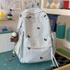 Schoolbag Soft Sakura Twilight Shadow Striped Light Lingering School Bag Female Student Party Soft Cute Sweetheart Wind Junior High School Student 