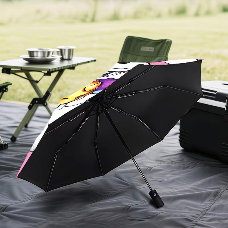 Diddl Love And Friendship In Pastel Umbrella Folding umbrella, automatic umbrella 8-Frame for Travel, camping Use Gift for Halloween Christmas