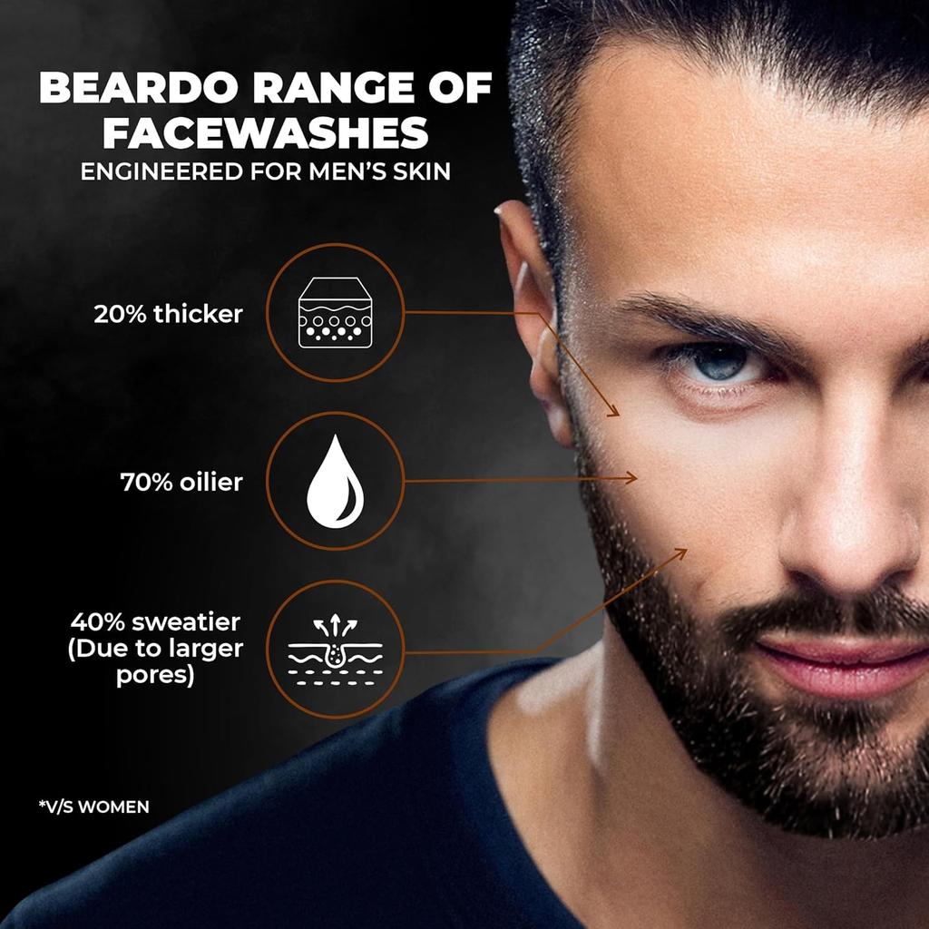 Beardo DeTan Face Scrub For Men Coffee Exfoliating Scrub 50 g Dual Bead Deep Clean Blackhead Control Bright Skin
