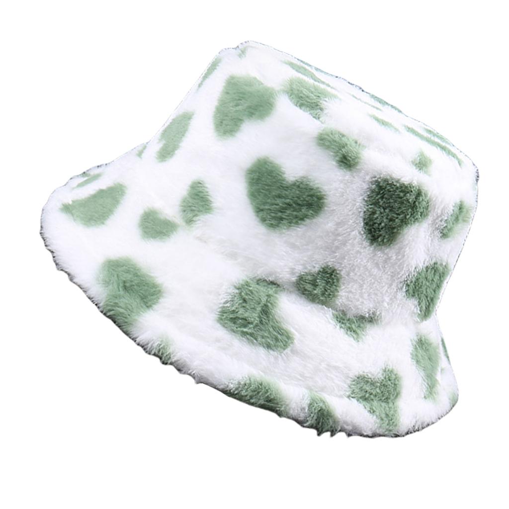 Fashionable Love Pattern Bucket Hat for Various Head Size Winter Autumn Thicken Fisherman Hat Headpiece for Casual Wear