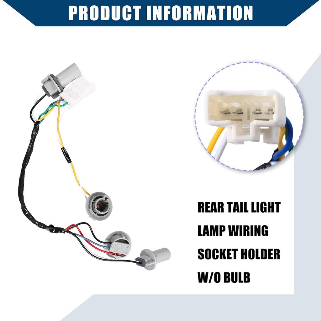 NO 92450-3Q000 Tail Lamp Holder and Wiring Harness for Hyundai Sonata Sedan 2.0L 2.4L 2011-2014 / Rear Tail Light Lamp Wiring Socket Holder W/O