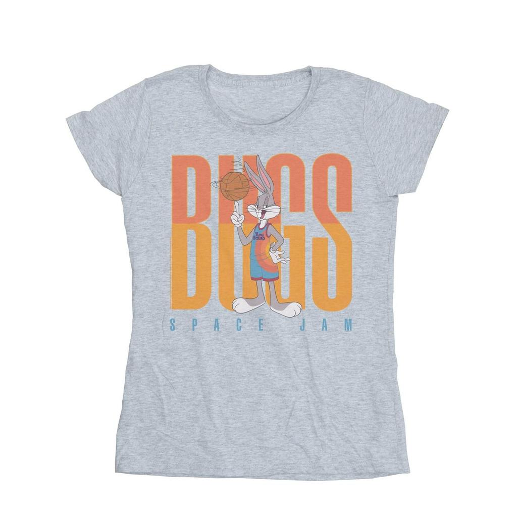 Space Jam: A New Legacy Womens/Ladies Bugs Bunny Basketball Spin Cotton T-Shirt