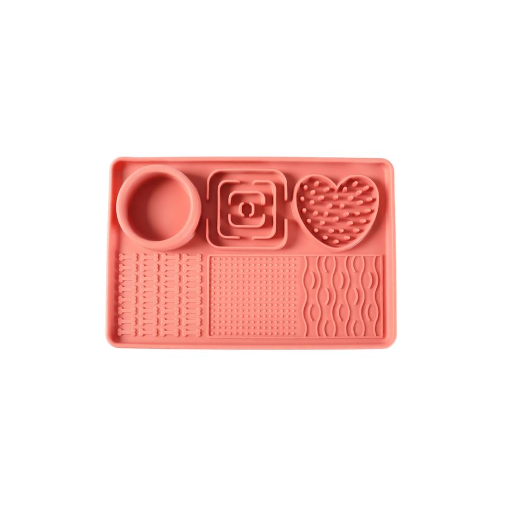 Slow Feeder Dog Bowl Mat Silicone Pet Feeding Tray Non Slip Durable Design for Preventing Choking and Promoting Healthy Eating Habits