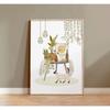Watercolor Cute Kittens Potted Plant Canvas Print Cartoon Green Plants Animals Wall Art Postes for Modern Living Room Home Decor