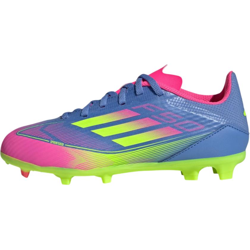 

Adidas F50 League Cushioning Abrasion Resistant Support Low top Kids Soccer Shoes Blue Yellow Kids IE3746 38