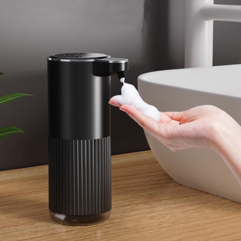 Dozator automat de săpun, accesorii pentru baie, dozator automat de săpun spumant 360 ml, TYPE-C, dozator de săpun spumant alb cu 4 niveluri