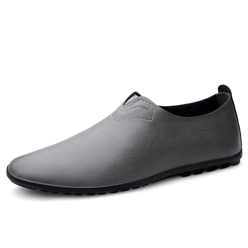 262 Men'S Shoes One-Pedal Casual Shoes Low-Top Feet Small Leather Shoes Spring And Summer Low-Top Hollowed-Out Cowhide Surface Single Shoes