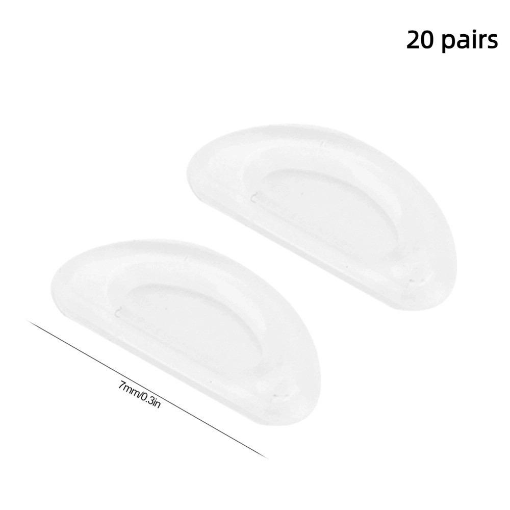 20 Pairs Silicone Material Mini Glasses Nose Pads Transparent White Air Cushion Design Non Slip Nose Pads Sunglasses Nose Pads