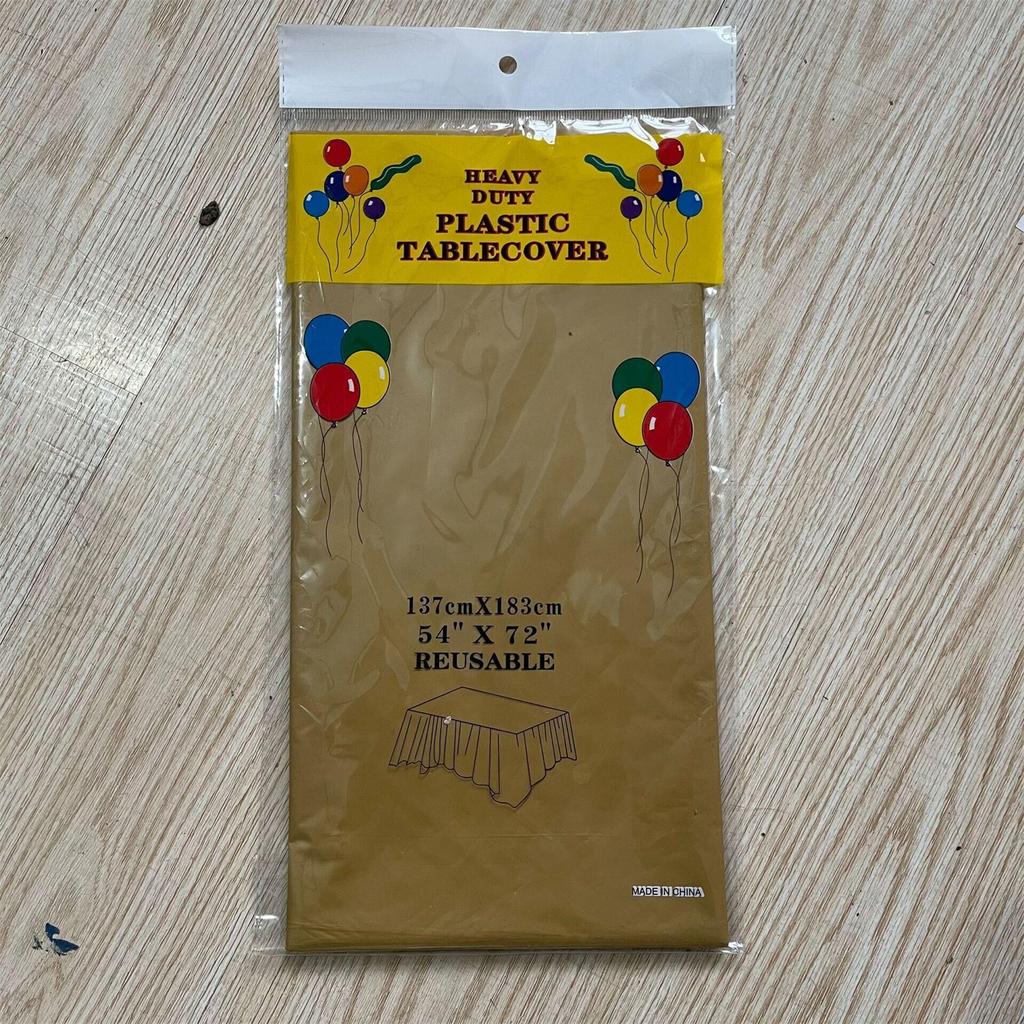 Leakproof Plastic Table Covers 10Pcs/pack 54x72Inch Decorative Tablecloths Disposable Table Cloth for Daily Parties