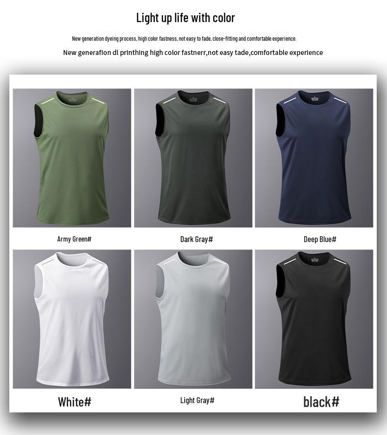 Men's Summer Outdoor Quick-Dry Sleeveless Fitness T-shirt