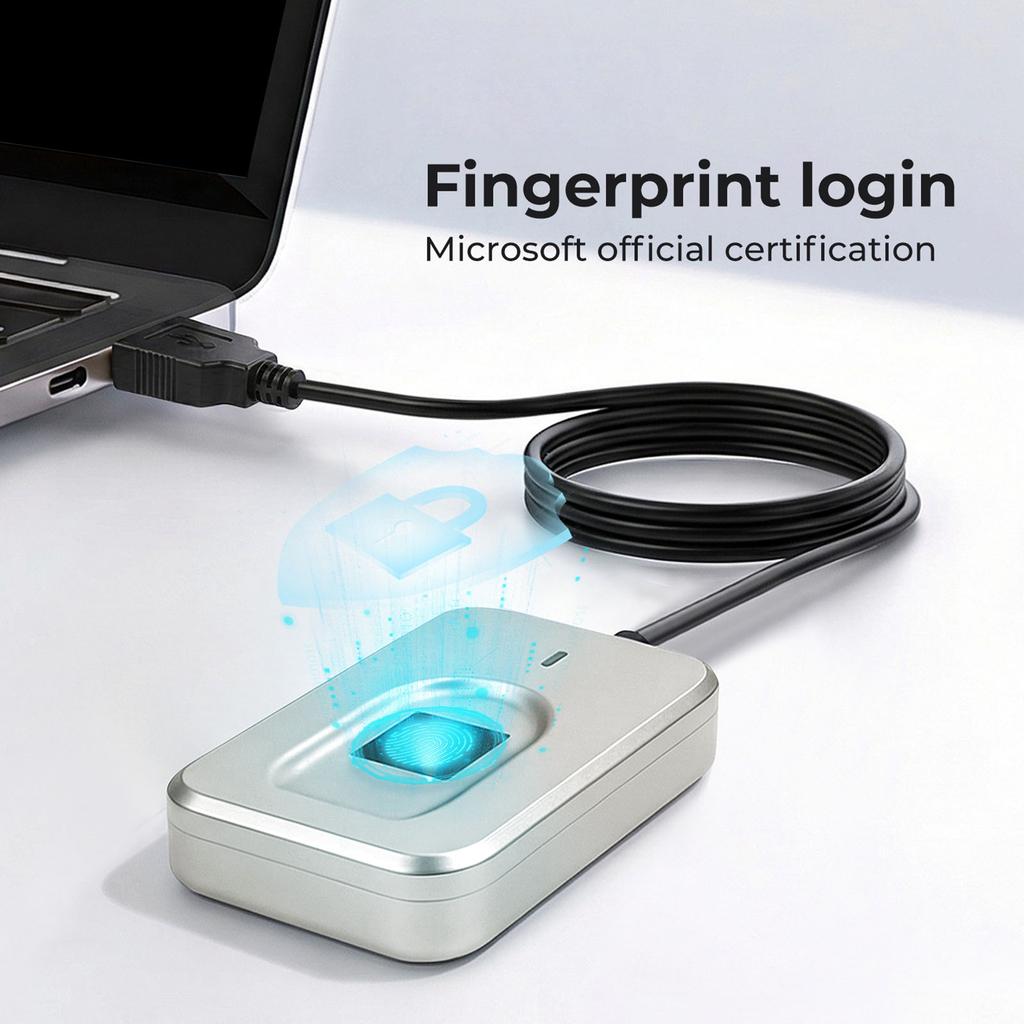 For Windows 10 11 Hello USB Reader Module Device Biometrics Fingerprint Reader Password-Free Fingerprints Scanner for PC Laptop