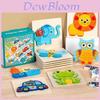 Wooden Animal Themed 3d Puzzle Blocks For Baby Early Education And Cognitive Development