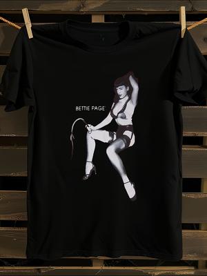 Vintage Bettie Page Retro Pin-Up Girl T-shirt