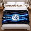 Queens Park Rangers Printed Flannel Blanket Custom Name Text Soft Warm Throw For Bedroom Holiday Gift