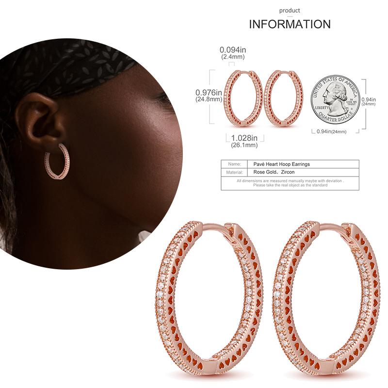 NEW Round Original CZ Hoop Earrings Heart U Shape Moon Star Unicorn Earring for Women Party Engagement Jewelry Gift