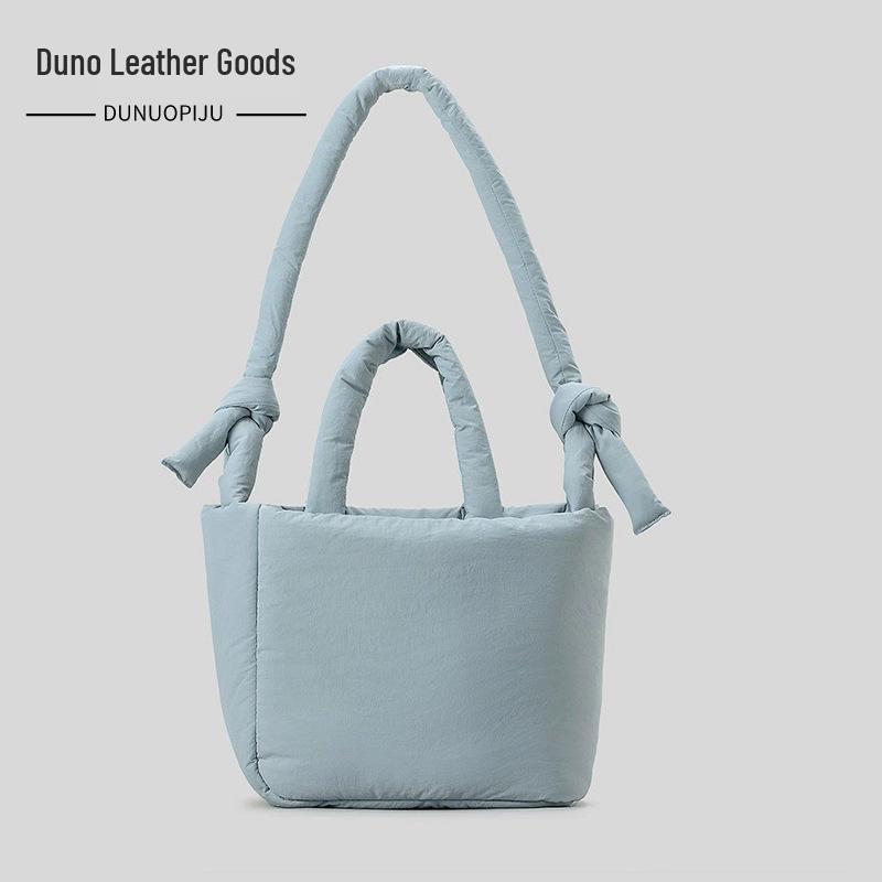 

Soft Lightweight Crossbody Bag with Versatile Knotted Strap and Large Capacity for Women синій