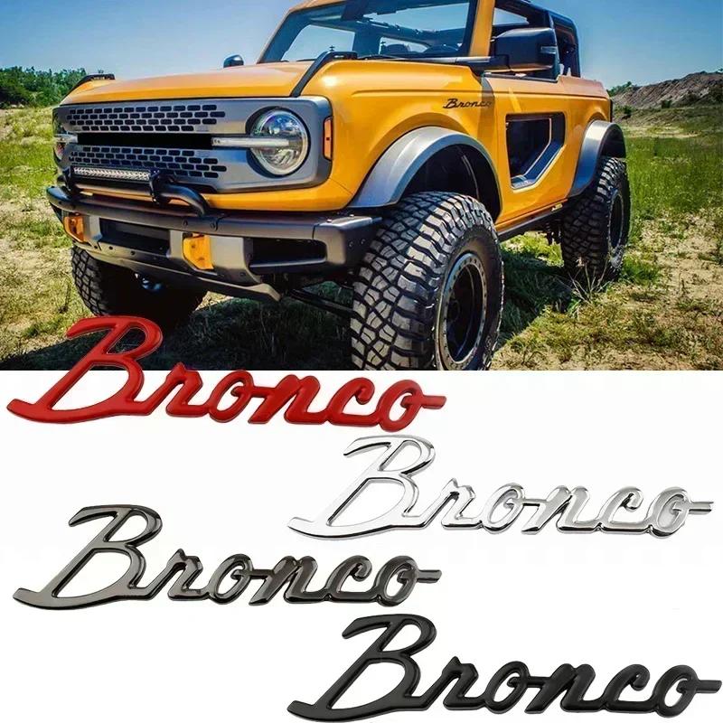 WBTI6 For Ford Bronco 2020 2021 2022 2023 Metal Fender Side Letter Badge Window Body Emblem Sticker Decoration Trim Accessory