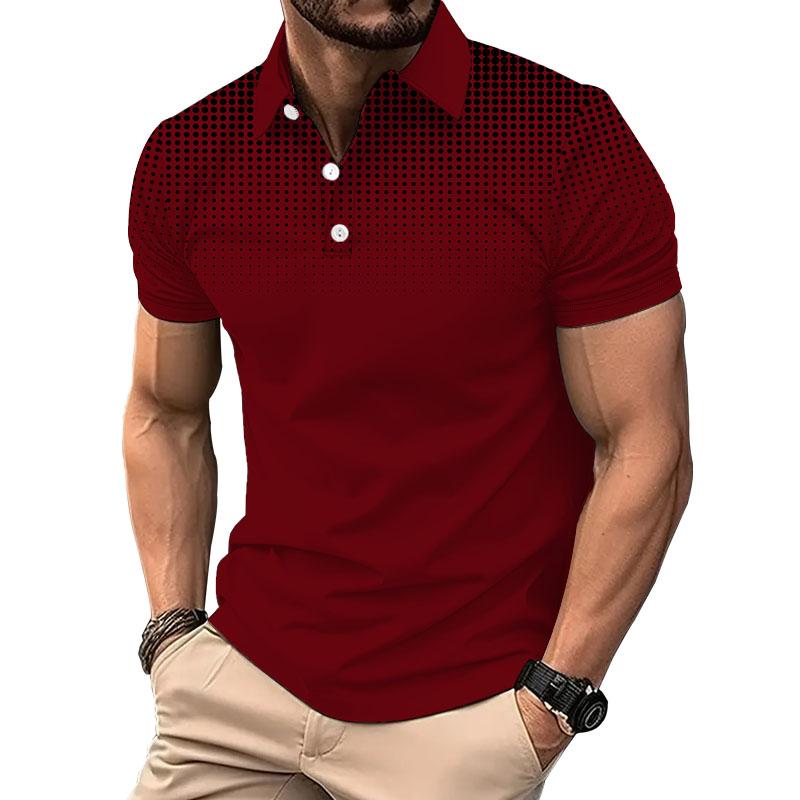 Men Summer Slim Fit Short Sleeve Sport Lapel Polo Shirt Men Fashion Polyester Golf Polo Shirt Tops .