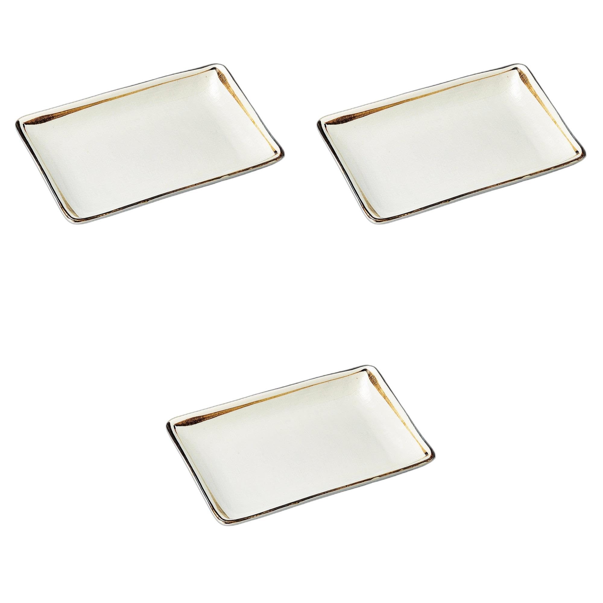 

Набор из 3 прямоугольных тарелок Rust Line x x Керамические тарелки от Setomonohonpo 8,0 мм [20,8 14,5 2,8 см]