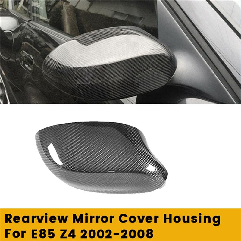 Real Carbon Fiber Side Door Rearview Mirror Cover Housing For BMW E85 Z4 2002-2008 Car Wing Mirror Shell Caps