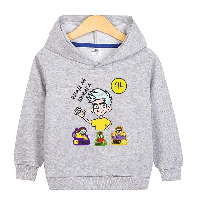 Merch A4 Boys Girls Hoodie Pullover Cartoon Children Hoodie Teen Spring Autumn New Style 4 To14 Y