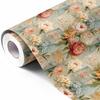 1 Roll Of Vintage Floral Wrapping Paper, Vintage Peony And Hydrangea Pattern Gift Wrapping Paper Suitable For Birthdays Holidays Weddings