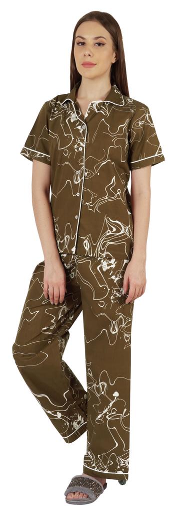 Inkmeso Women  s Classic Short Sleeve Shirt and Pajama Pants Loungewear 2 Pc PJ Sleep