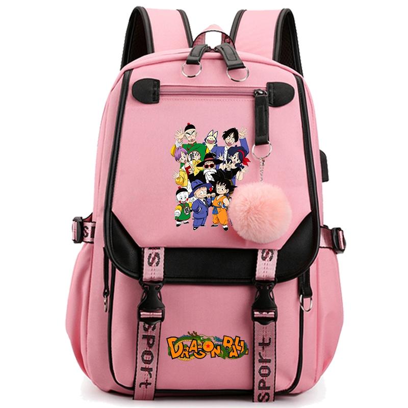 Anime Dragon Ball Backpack for Women Canvas Laptop Bag Back To Schoolbag for Teenager Girl Schoolbag Women Travel Bag Mochila