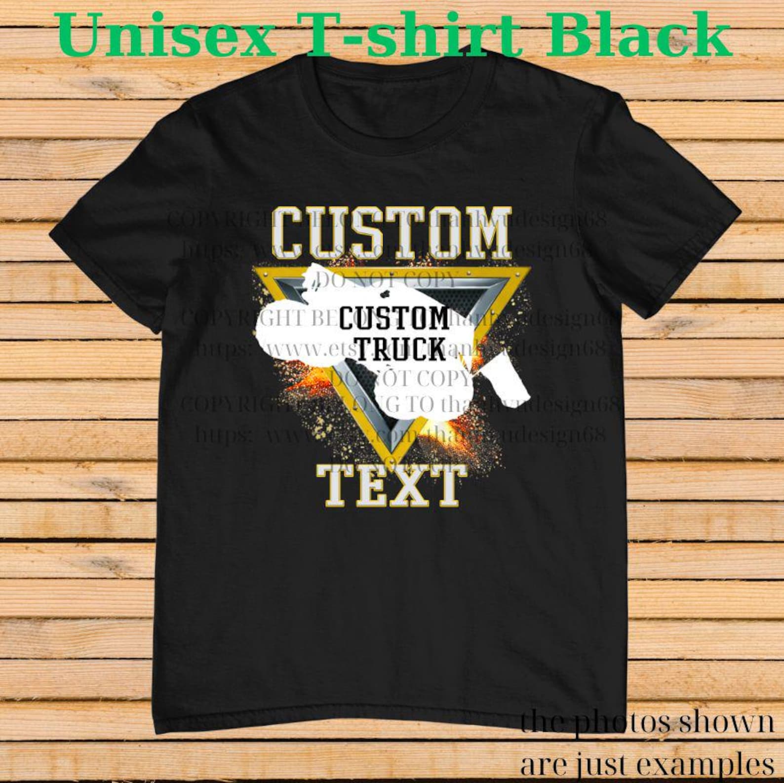 Custom Monster Truck Shirt – Custom Text Tee, Personalized Monster Jam Birthday Gift for Kids & Adults, Customizable Truck Design #4 130