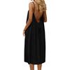 Women's Backless Strapless Dresses, Backless Loungewear Dress, Sleeveless, House Dress, Long Dress With Back Bow