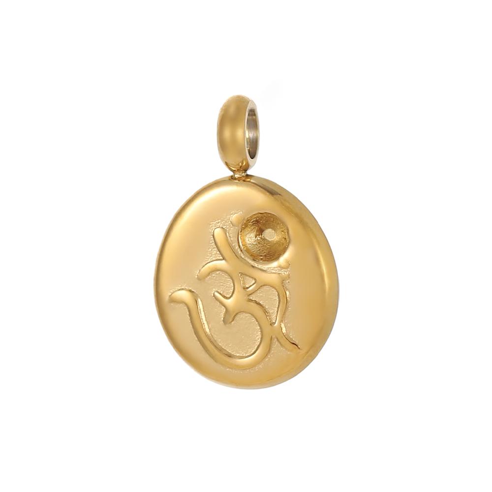 CARLIDANA Hot Sale Stainless Steel Charm Flower Moon Star Hamsa Evil Eye Necklace Inset Stone Pendants Women's DIY Jewelry