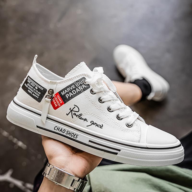 Youth Canvas Shoes Men's Shoes New Summer Board Shoes Casual Shoes Breathable Versatile Student Shoes Trendy Low Top