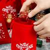 1pc Christmas Gift Bags Red Velvet Drawstring Pouch Bulk Santa Candy Packaging Snack Wrapping Bag Wedding Party Favors Decor