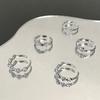 Hexagram Sweet Cool Wind Inlaid Zir*****Pen Ring Plain Ring Design Sense Light Luxury Personalized Ring Niche Jewelry
