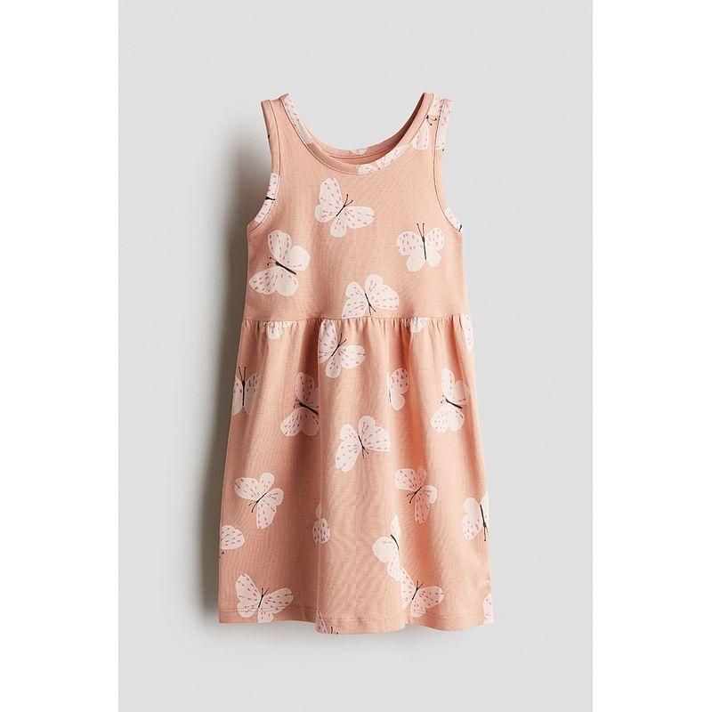 

HM Children s Clothing Girl Skirt 2025 Autumn New Arrival Western Style Cute Sleeveless round Neck Print Micro Pull Skirt 1157735 Orange color 140/68(8-10Y)