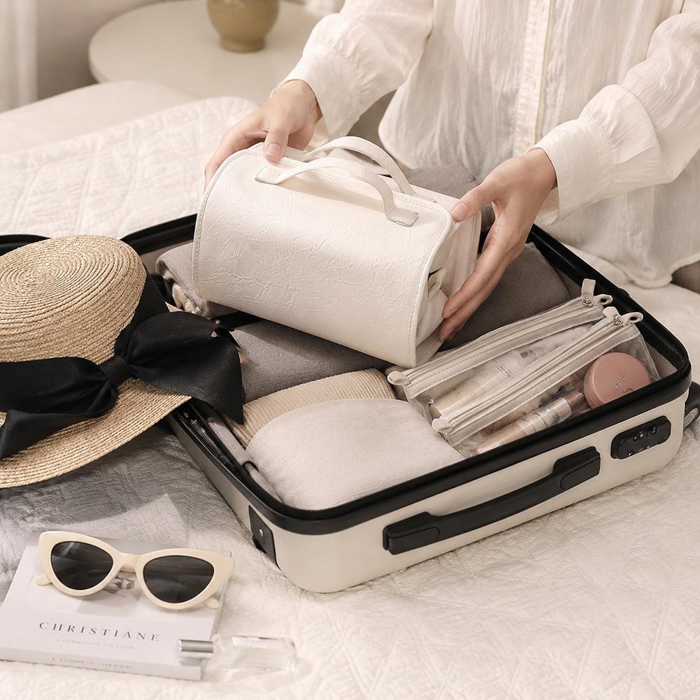 4-in-1 Detachable Makeup Bag Large Capacity Waterproof Travel Toiletry Set Portable Cosmetic Storage Organizer with Handle