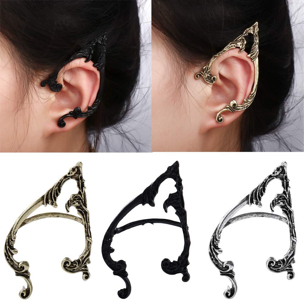 Zinc Zinc Alloy Fashion Design Pierced Earrings Korean Ear Bone Clip Gothic Elves Ear Cuff Women Earrings